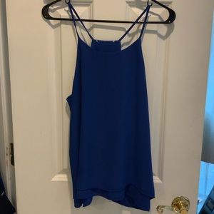 Royal blue high neck tank top